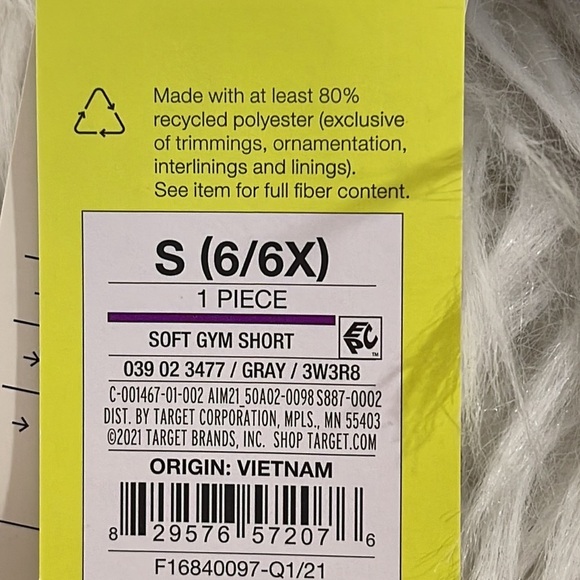 ALL IN MOTION Girls' Soft Gym Shorts With Pockets Size Small New - Picture 7 of 11